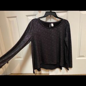 Sparkly Silver Long Sleeve Shirt HM